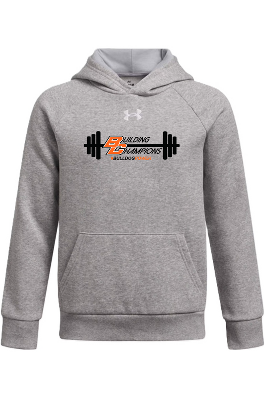 Bulldog Power DTF Under Armour Youth Rival Fleece Hooded Sweatshirt