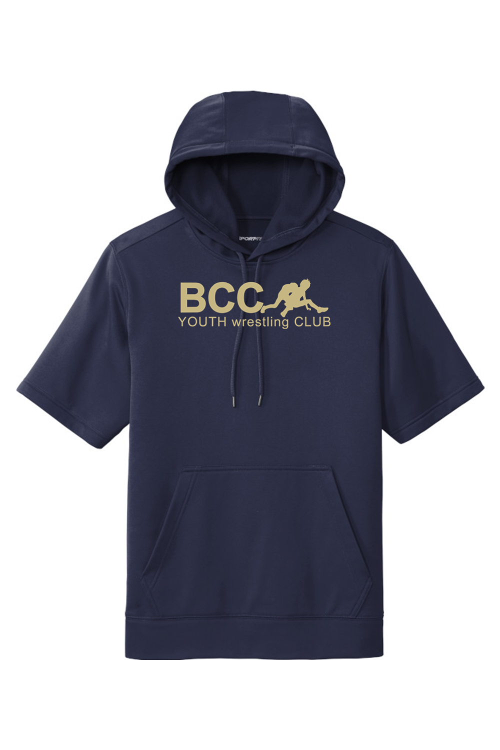 BCC Youth Wrestling Fleece Short Sleeve Hooded Pullover