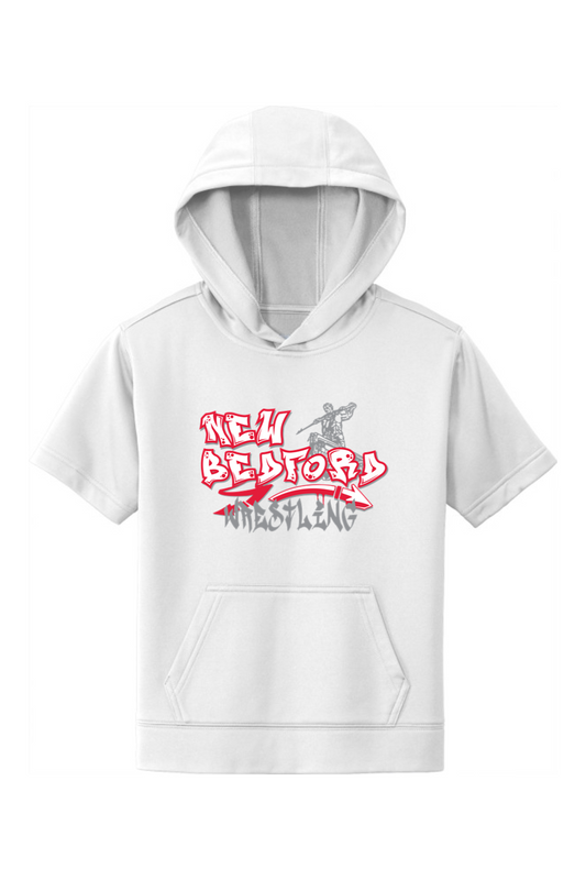 New Bedford Wrestling DTF Youth Fleece Short Sleeve Hooded Pullover