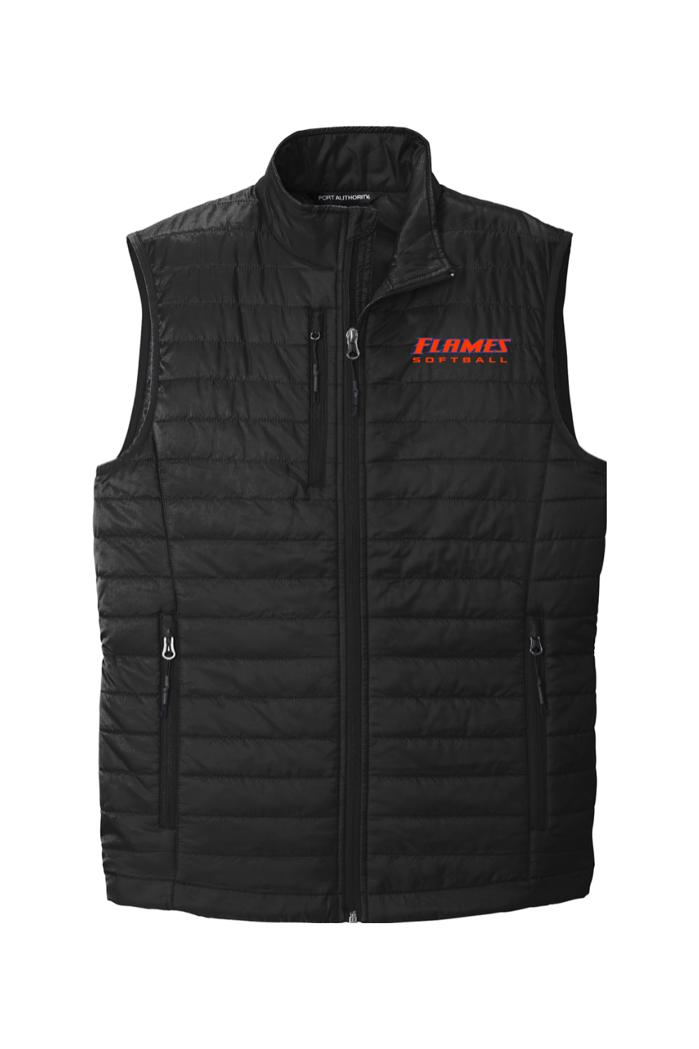 Flames MI Softball DTF Port Authority Packable Puffy Vest
