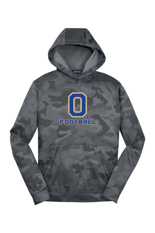 Onekama Portagers Football Youth CamoHex Fleece Hooded Pullover