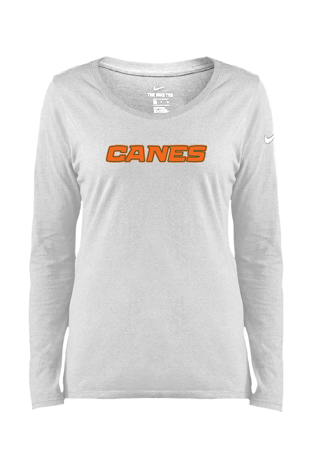 Canes Ladies Core Cotton Long Sleeve Scoop Neck Tee