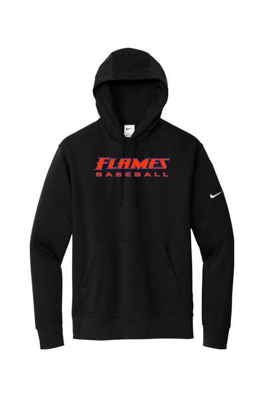 Flames MI Baseball DTF Nike Club Fleece Sleeve Swoosh Pullover Hoodie