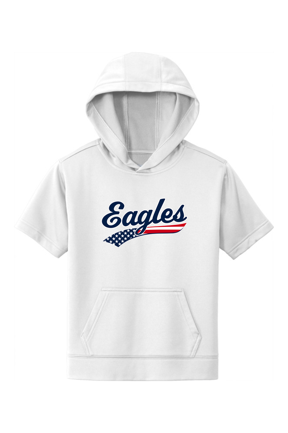 Watervliet Eagles Baseball DTF Youth Fleece Short Sleeve Hooded Pullover