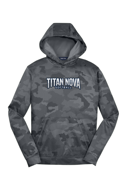 Youth Sport-Tek Sport-Wick CamoHex Fleece Hooded Pullover