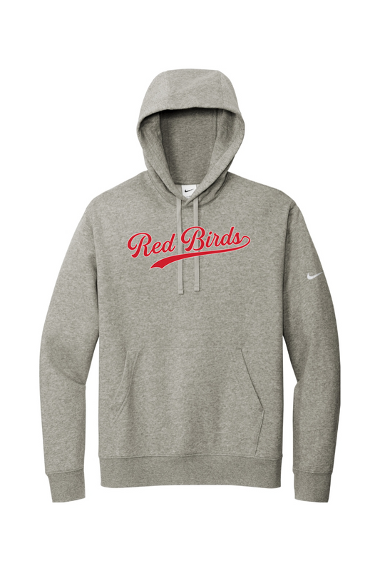 Marion Redbirds Baseball DTF Nike Club Fleece Sleeve Swoosh Pullover Hoodie