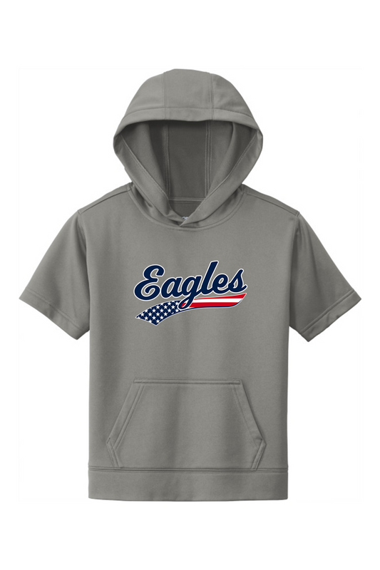 Watervliet Eagles Baseball DTF Youth Fleece Short Sleeve Hooded Pullover