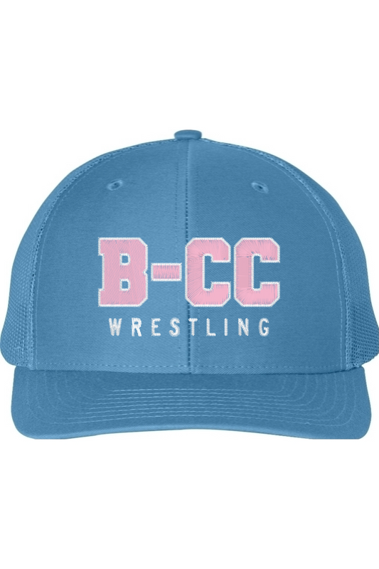B-CC Wrestling Embroidery Snapback Trucker Cap