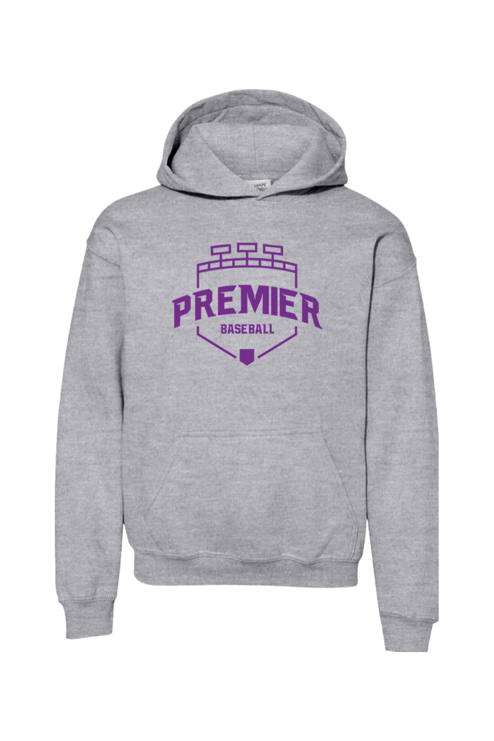 Premier Baseball AZ Youth Hooded Sweatshirt - Purple Logo