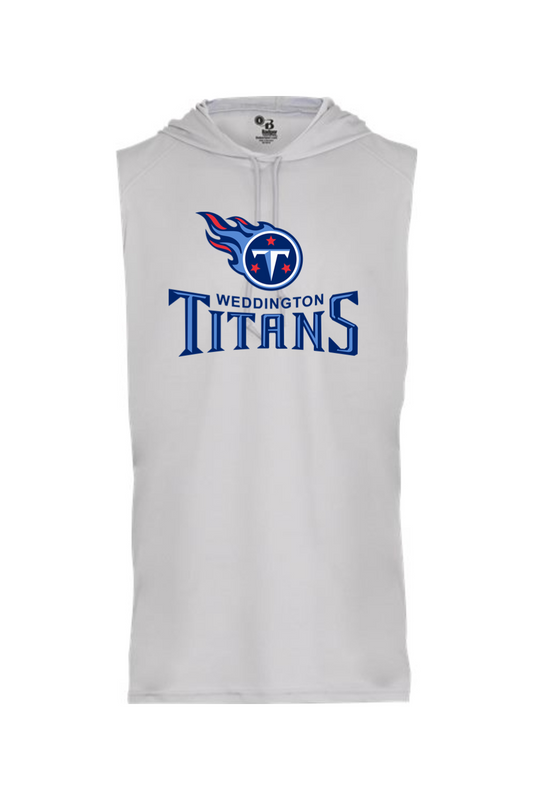 Weddington Titans Football DTF Sleeveless Youth Hood Tee