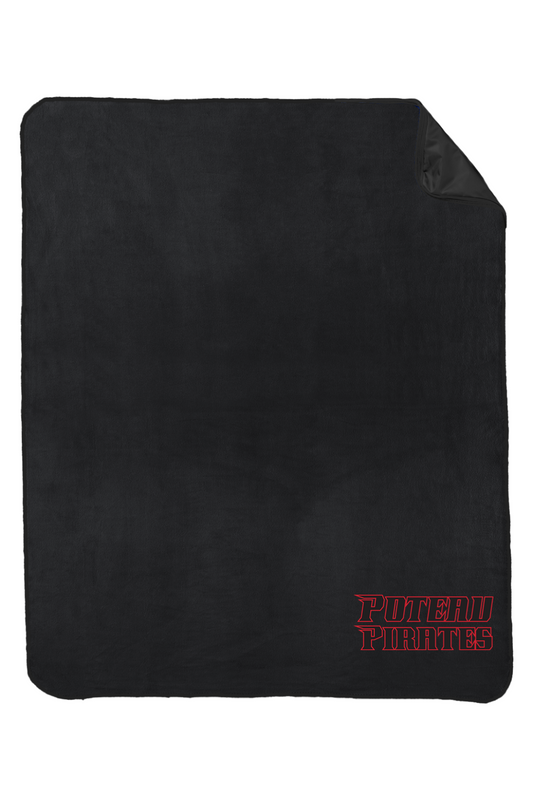 Poteau Pirates Fleece & Poly Travel Blanket