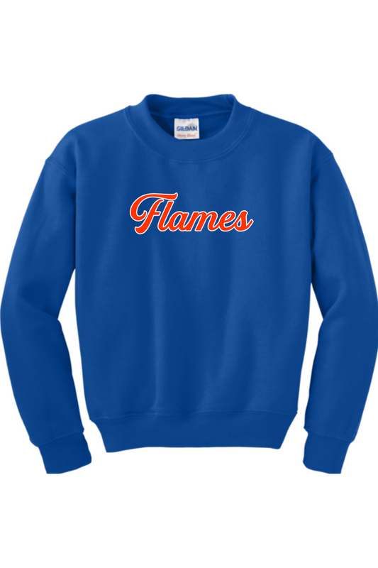 Flames MI Team DTF Youth Heavy Blend Crewneck Sweatshirt