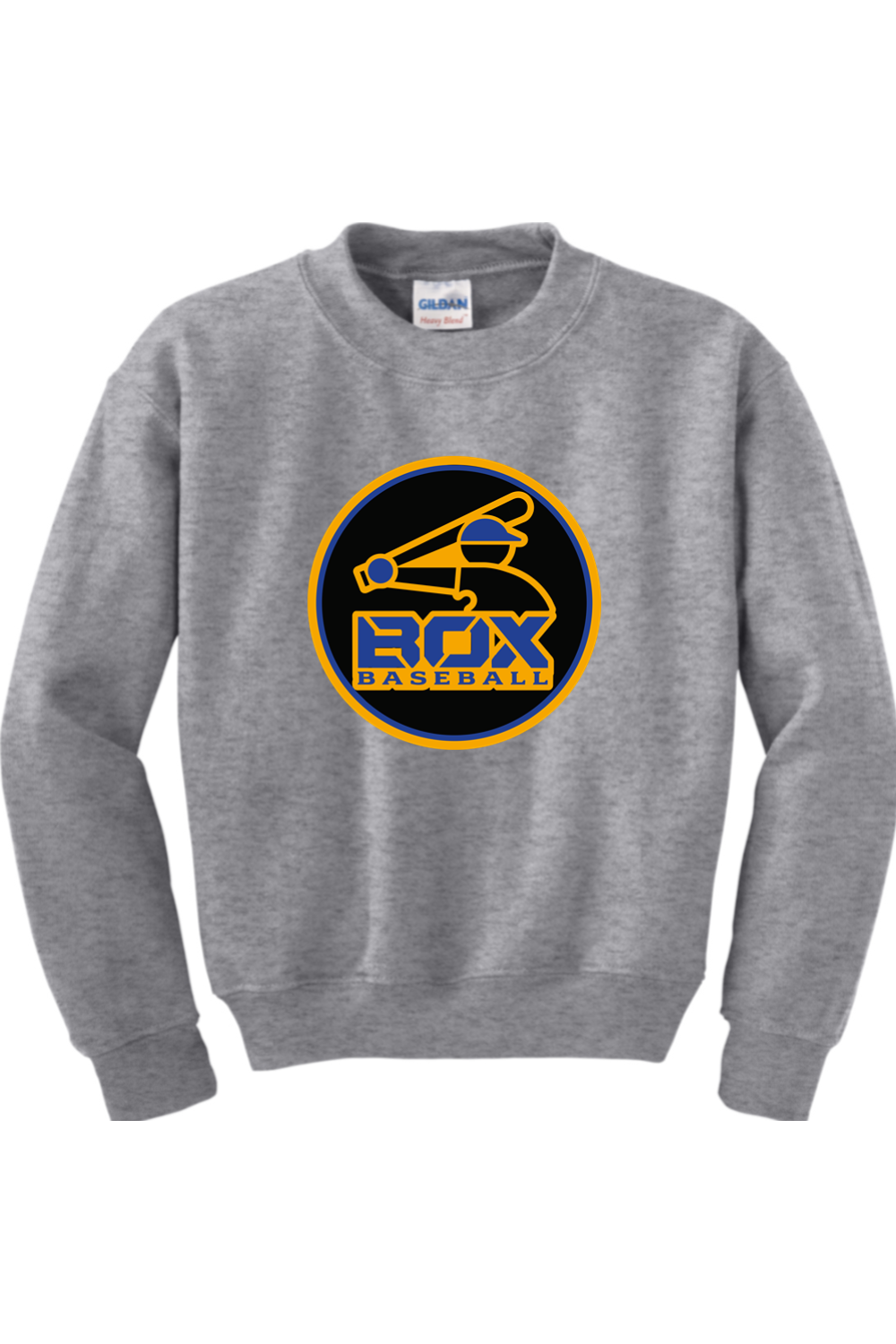 Jet Box Baseball DTF Youth Heavy Blend Crewneck Sweatshirt