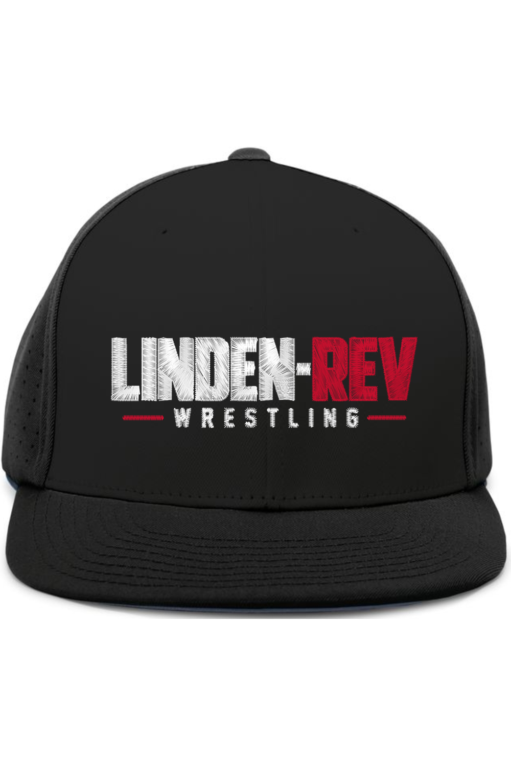 Linden Rev Wrestling Embroidered Pacific Headwear Perforated F3 Performance Flexfit Cap