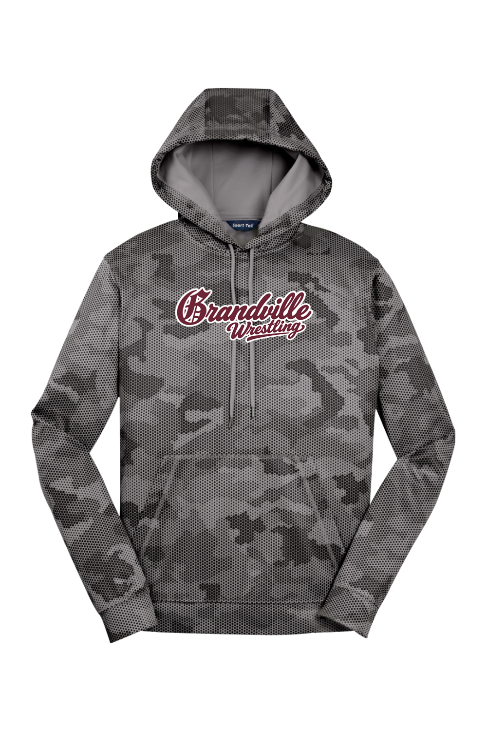 Grandville Wrestling DTF Sport-Wick CamoHex Fleece Hooded Pullover