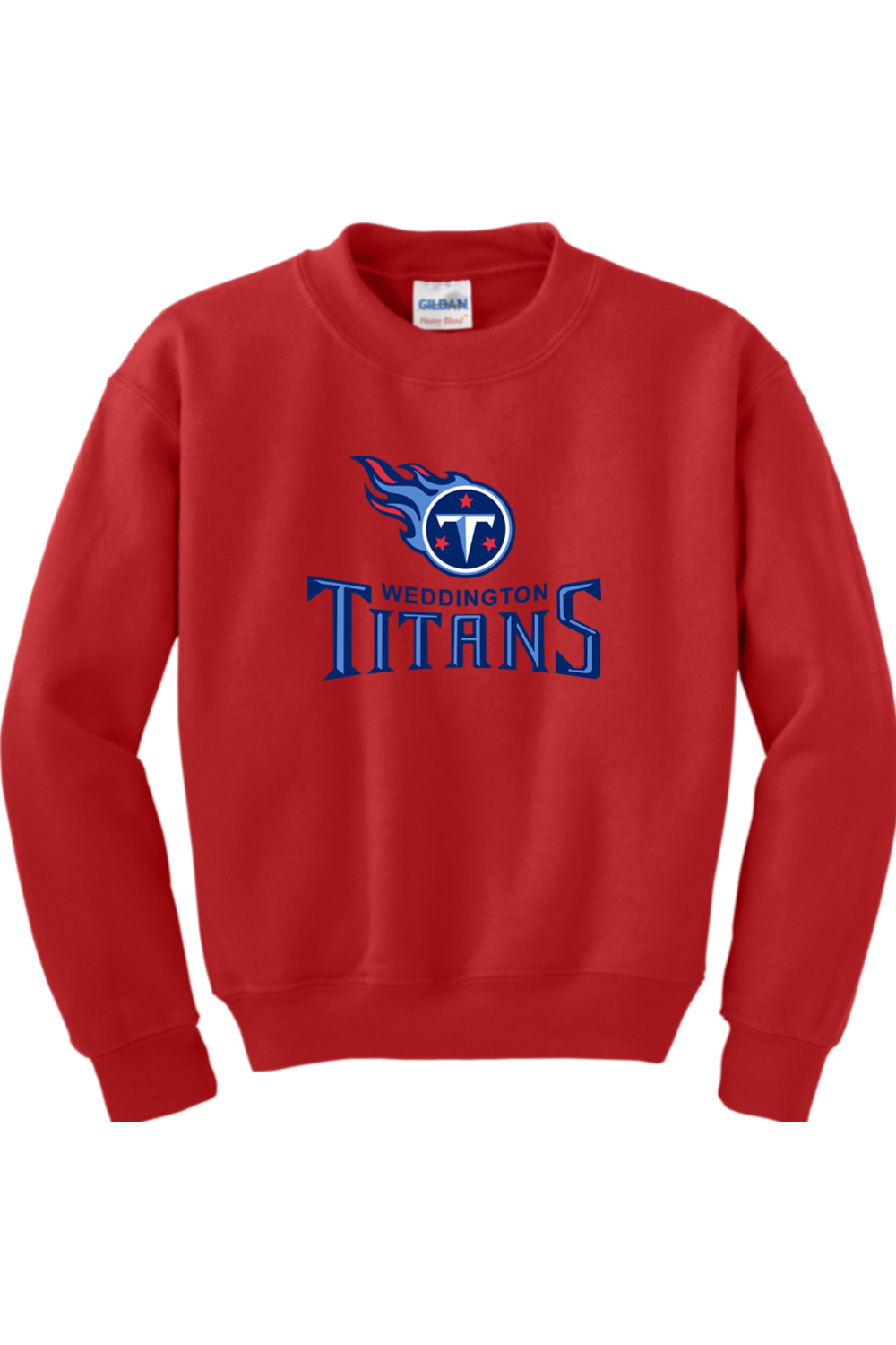 Weddington Titans Football DTF Youth Heavy Blend Crewneck Sweatshirt