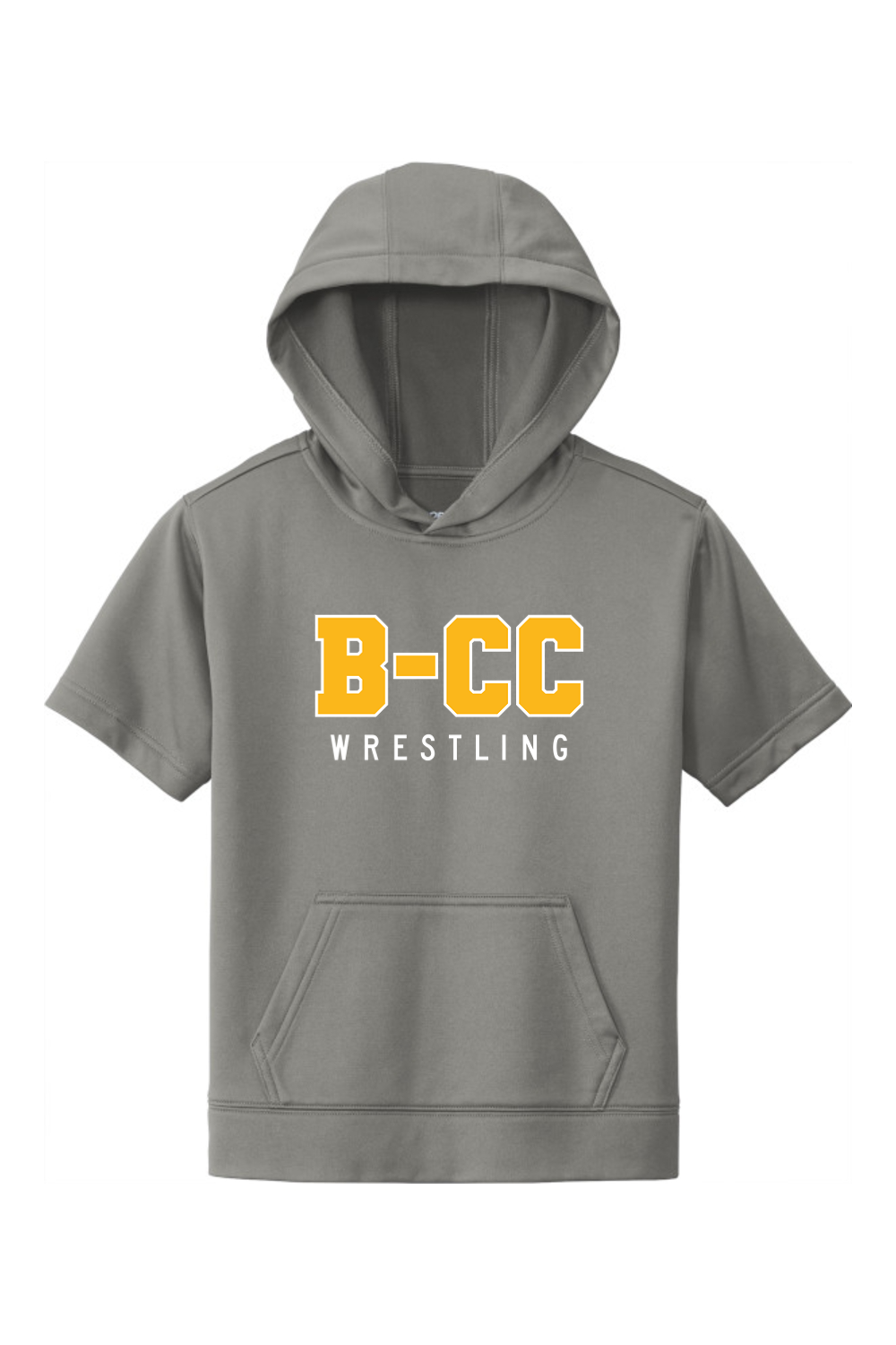 B-CC Wrestling DTF Youth Sport-Wick Fleece Short Sleeve Hooded Pullover