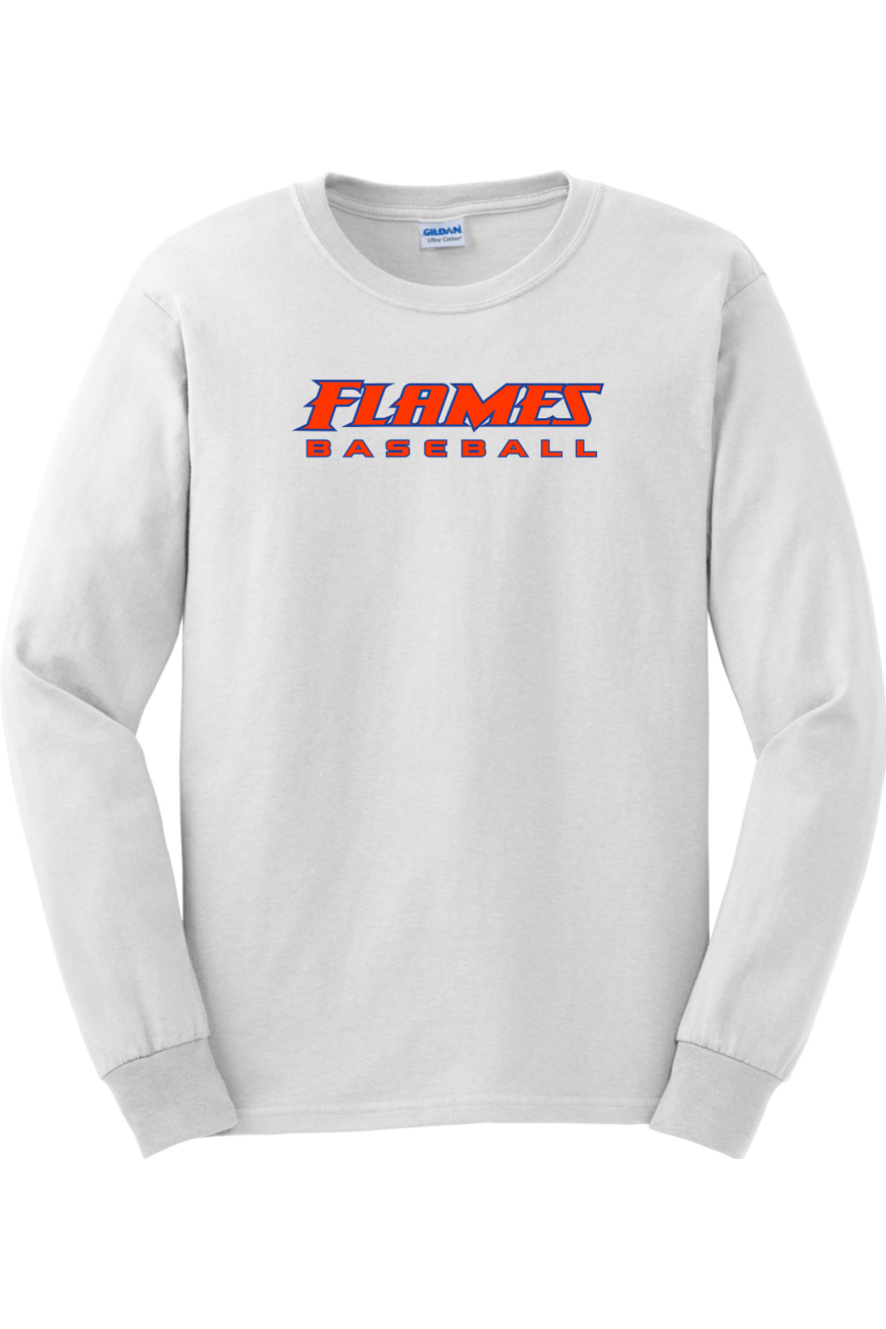 Flames MI Baseball DTF Ultra Cotton Long Sleeve T-Shirt
