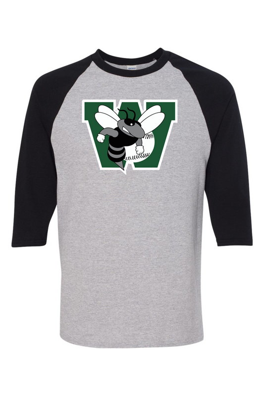 Williamston Stings Heavy Cotton Raglan Three-Quarter Sleeve T-Shirt