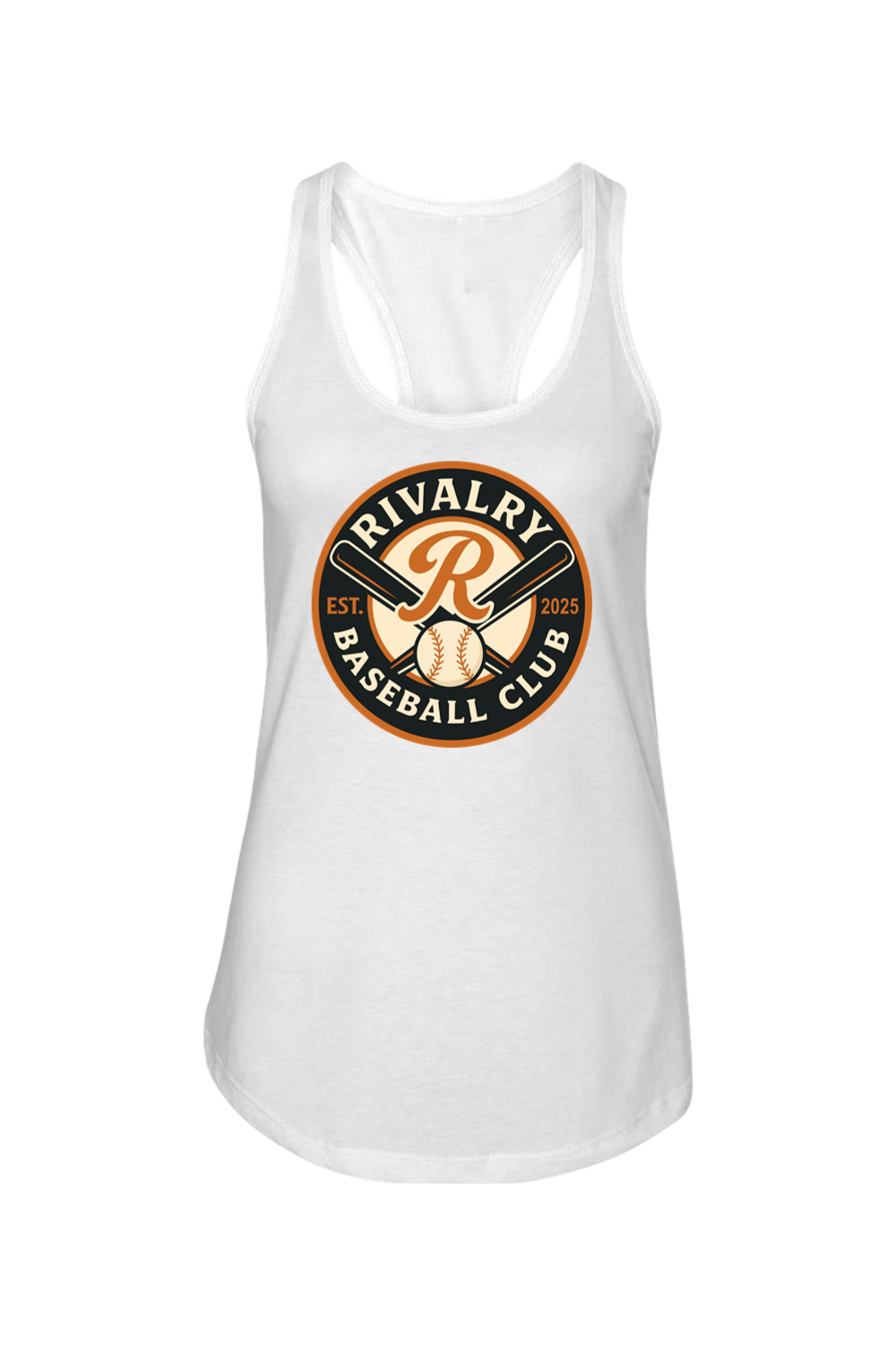 Rivalry Baseball DTF Ladies Racerback Tank