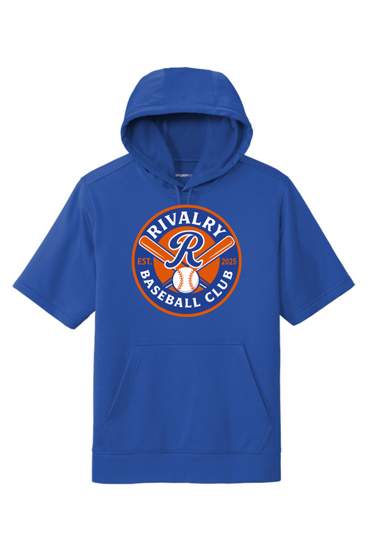 Rivalry Baseball DTF Sport-Wick Fleece Short Sleeve Hooded Pullover
