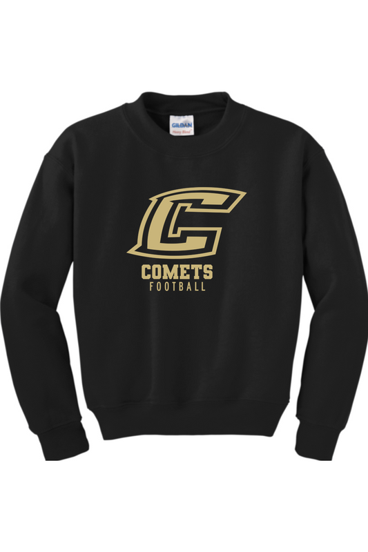 Comets Football DTF Youth Heavy Blend Crewneck Sweatshirt