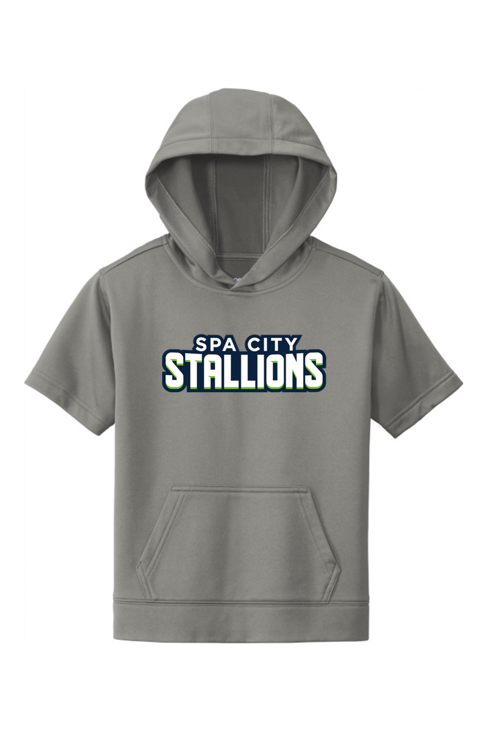 Spa City Stallions DTF Youth Fleece Short Sleeve Hooded Pullover
