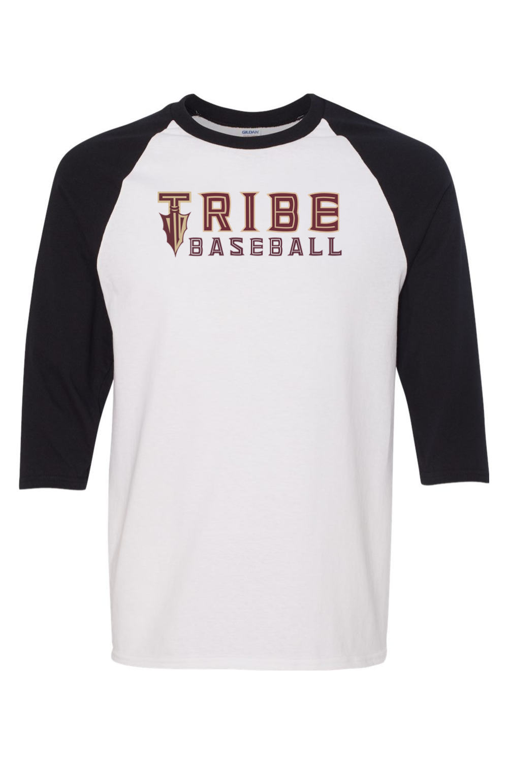 Tribe Baseball Heavy Cotton Raglan Three-Quarter Sleeve T-Shirt
