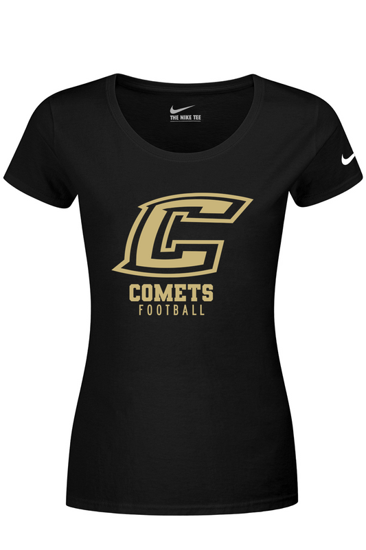 Comets Football DTF Nike Ladies Dri-FIT Cotton/Poly Scoop Neck Tee