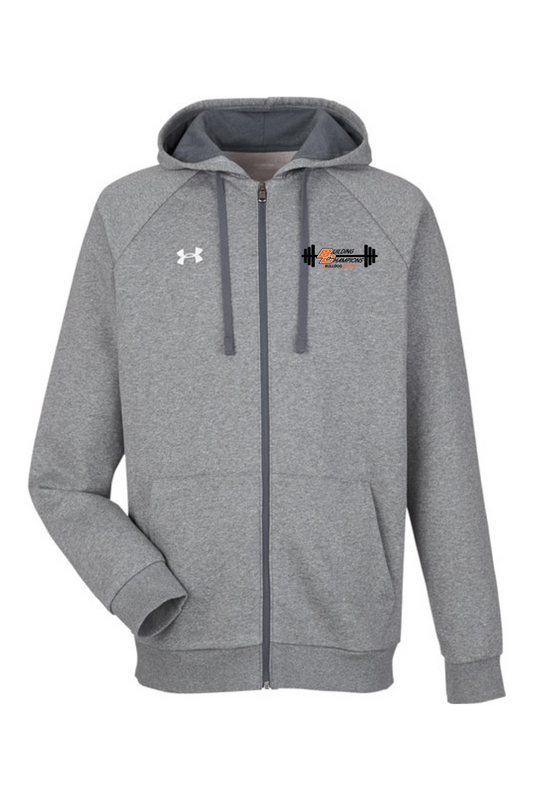 Bulldog Power DTF Under Armour Men's Rival Fleece Full-Zip