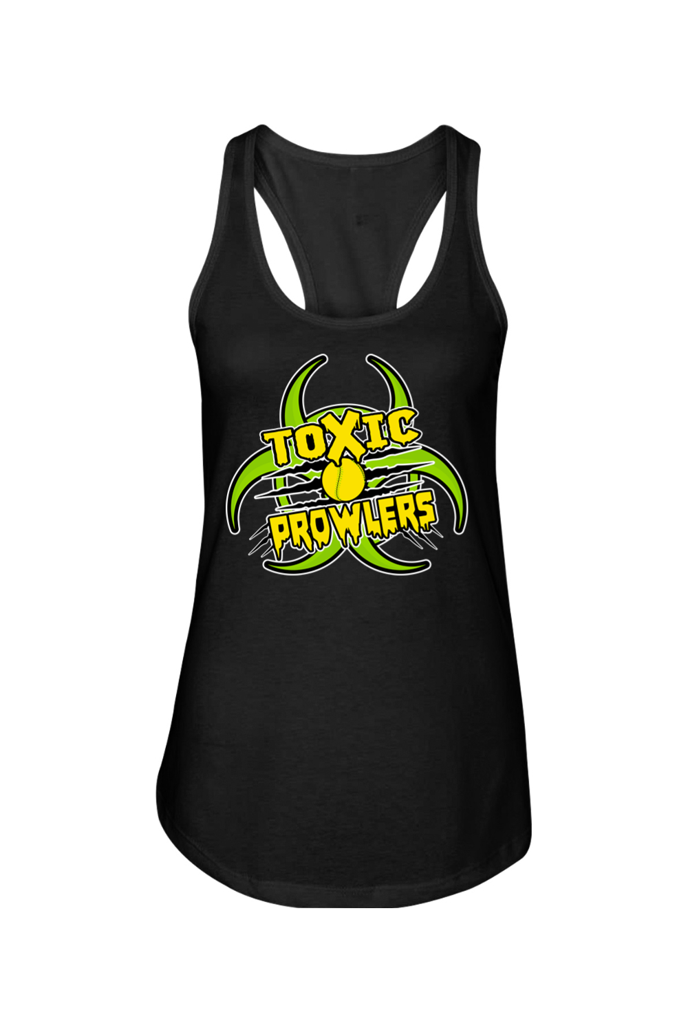 Toxic Prowlers Softball Ladies Racerback Tank