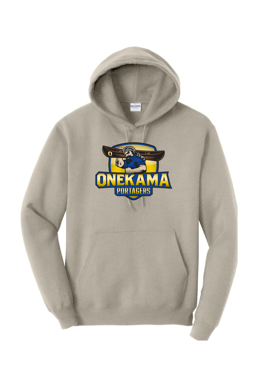 Onekama Portagers Football Heavy Blend Hooded Sweatshirt