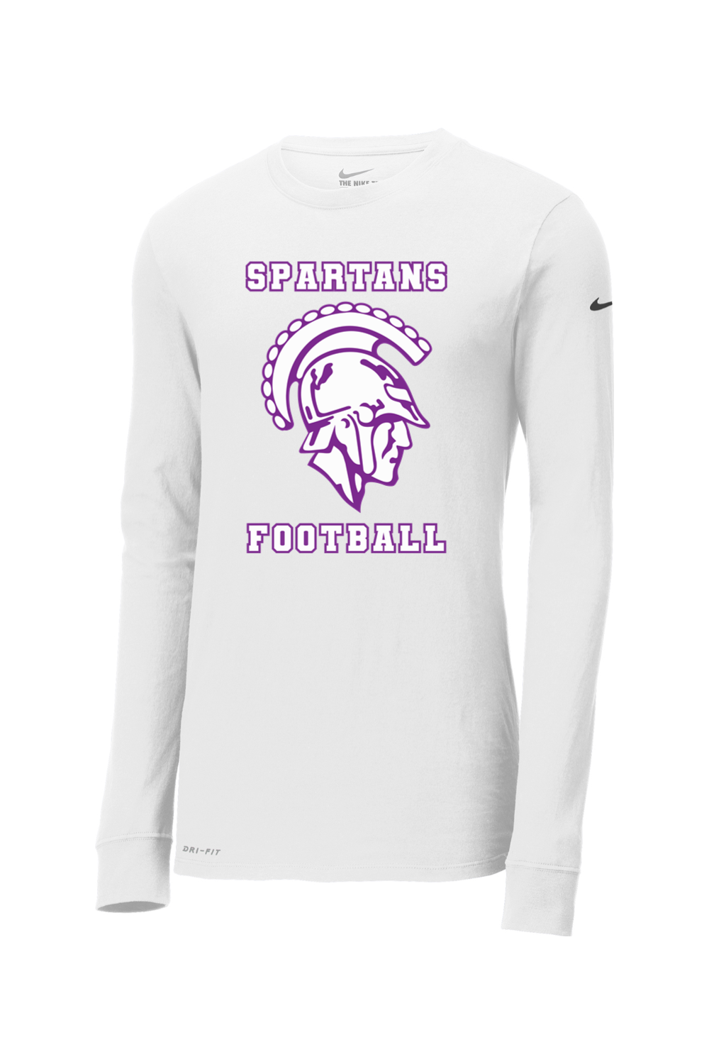 Spartans Football DTF Nike Dri-FIT Cotton/Poly Long Sleeve Tee