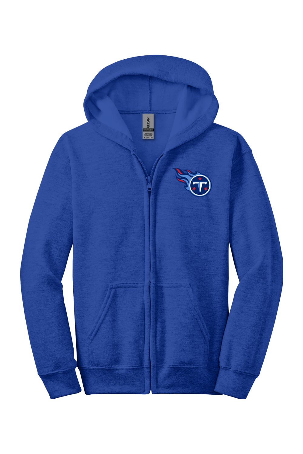 Weddington Titans Football DTF Youth Heavy Blend Full-Zip Hooded Sweatshirt