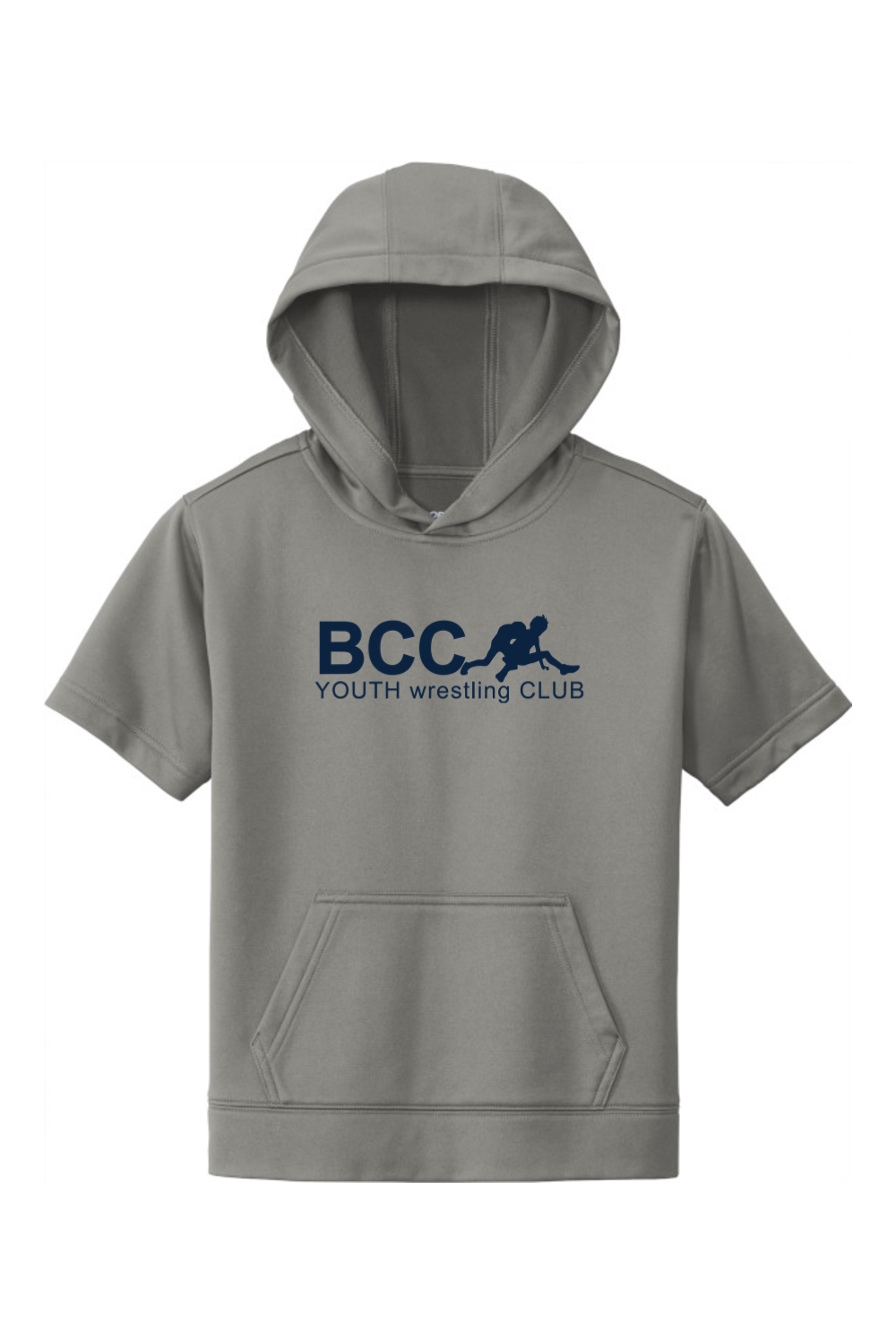 BCC Youth Wrestling YOUTH Fleece Short Sleeve Hooded Pullover