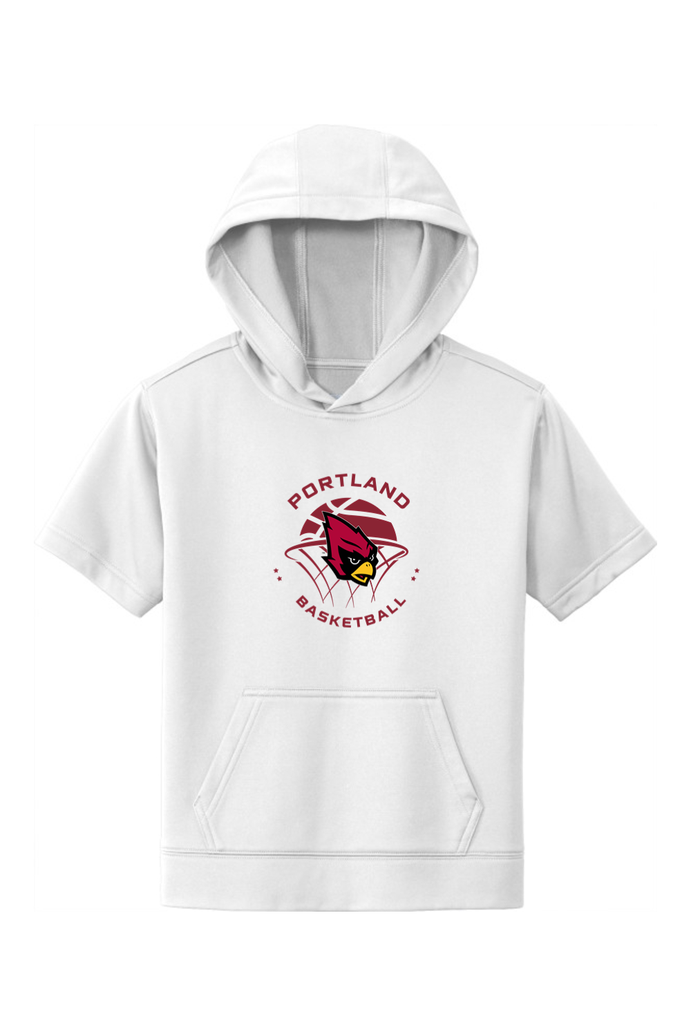 Portland Raider Basketball Youth Fleece Short Sleeve Hooded Pullover