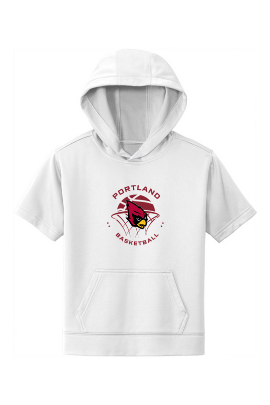Portland Raider Basketball Youth Fleece Short Sleeve Hooded Pullover