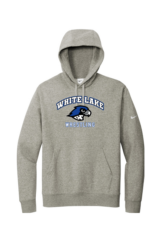 White Lake MS Wrestling DTF Nike Club Fleece Sleeve Swoosh Pullover Hoodie