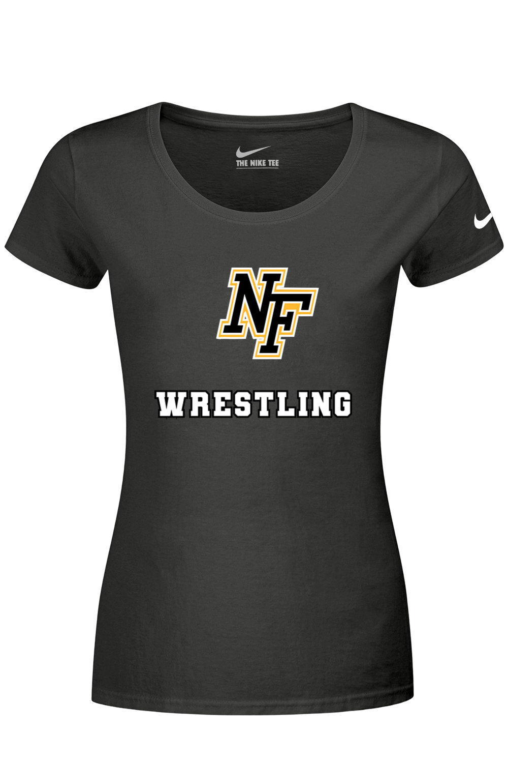 North Farmington Wrestling DTF Nike Ladies Dri-FIT Cotton/Poly Scoop Neck Tee