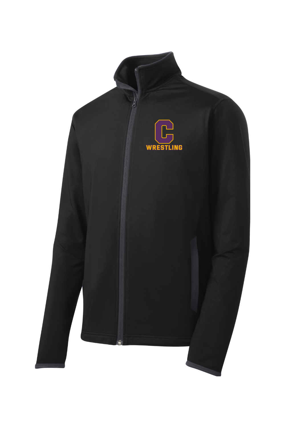 Caro Wrestling DTF Sport-Wick Stretch Contrast Full-Zip Jacket