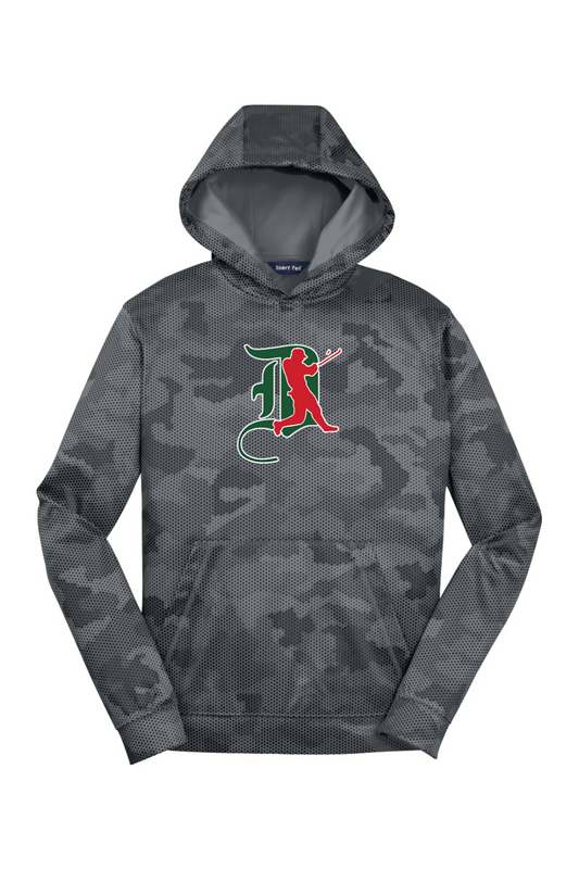 Junior Dans Baseball Youth Sport-Wick CamoHex Fleece Hooded Pullover