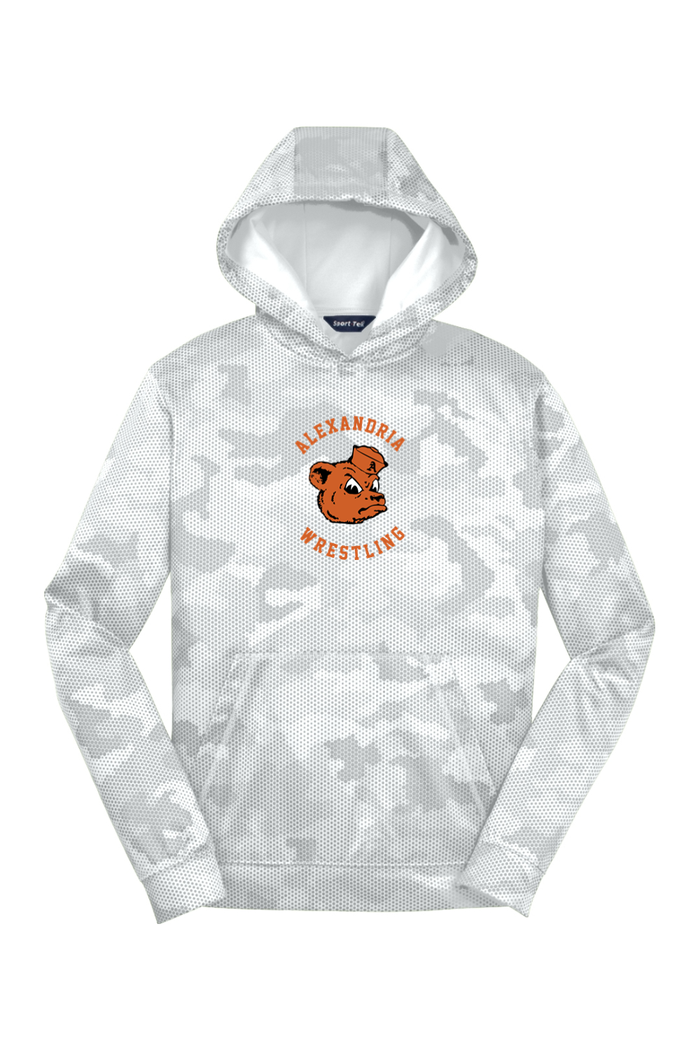 Alexandria Wrestling Youth Sport-Wick CamoHex Fleece Hooded Pullover