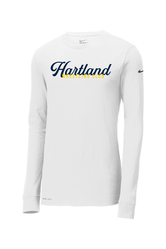 Hartland Wrestling Club DTF Nike Dri-FIT Cotton/Poly Long Sleeve Tee