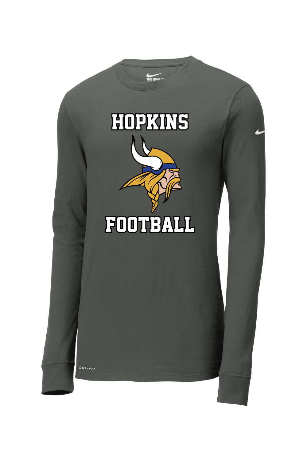 Hopkins High School Football DTF Nike Dri-FIT Cotton/Poly Long Sleeve Tee