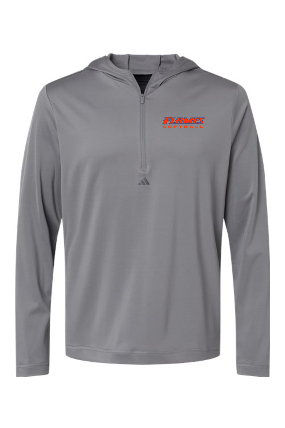 Flames MI Softball DTF Adidas Lightweight Performance Quarter-Zip Hooded Pullover