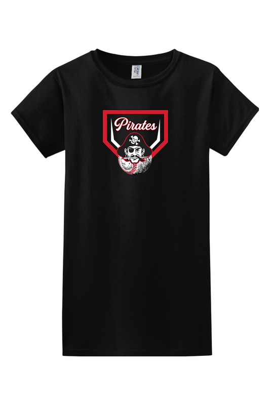 Cardington Pirates Softball DTF Softstyle Ladies' T-Shirt