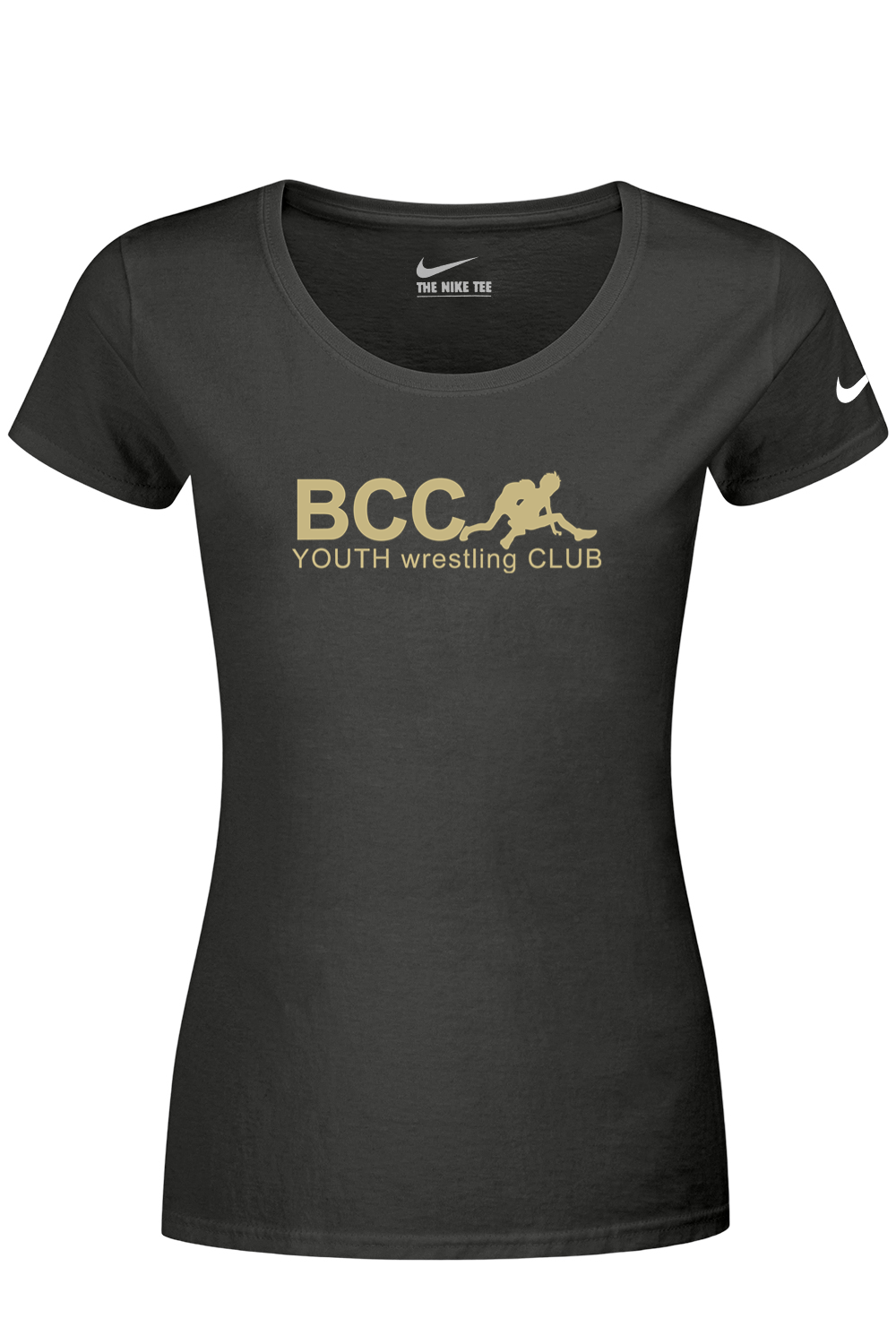 BCC Youth Wrestling Nike Ladies Dri-FIT Cotton/Poly Scoop Neck Tee