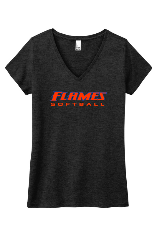 Flames MI Softball DTF Women’s Perfect Tri V-Neck Tee