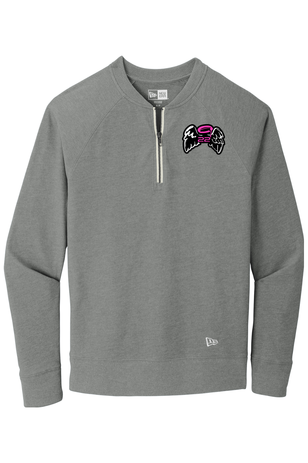 Hooligans Baseball Sueded Cotton Blend 1/4-Zip Pullover