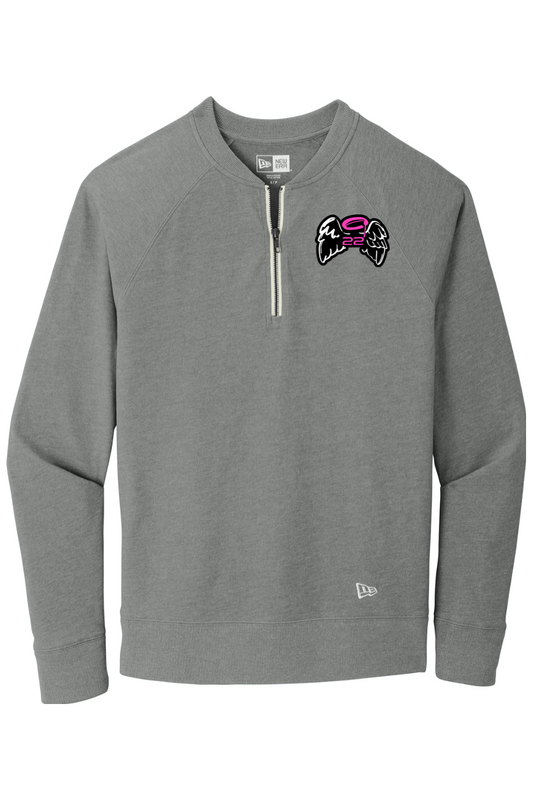 Hooligans Baseball Sueded Cotton Blend 1/4-Zip Pullover